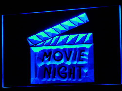 Movie Night Film Cinema Bar Beer Neon Light Sign